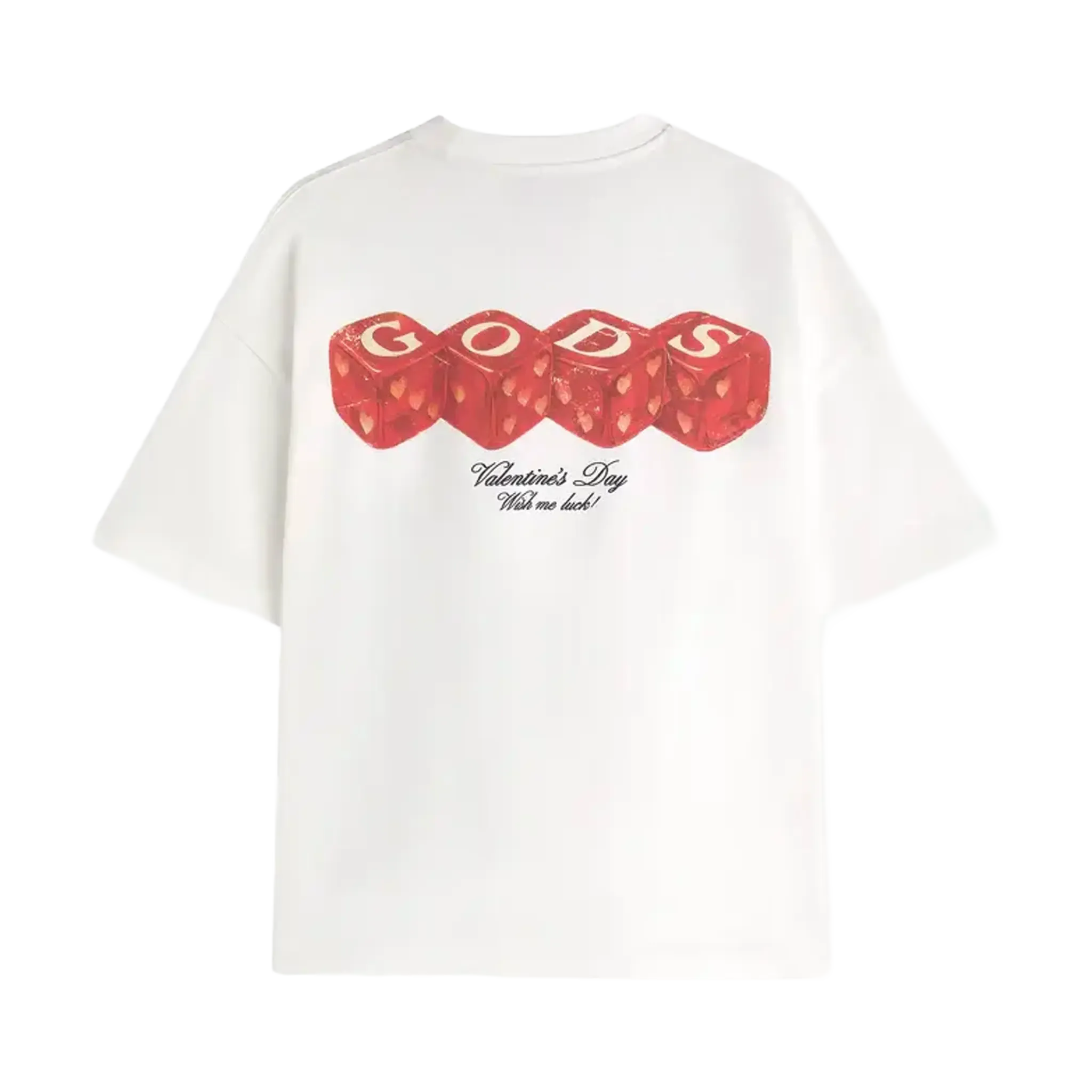 Gods Red Dice Tee Cream