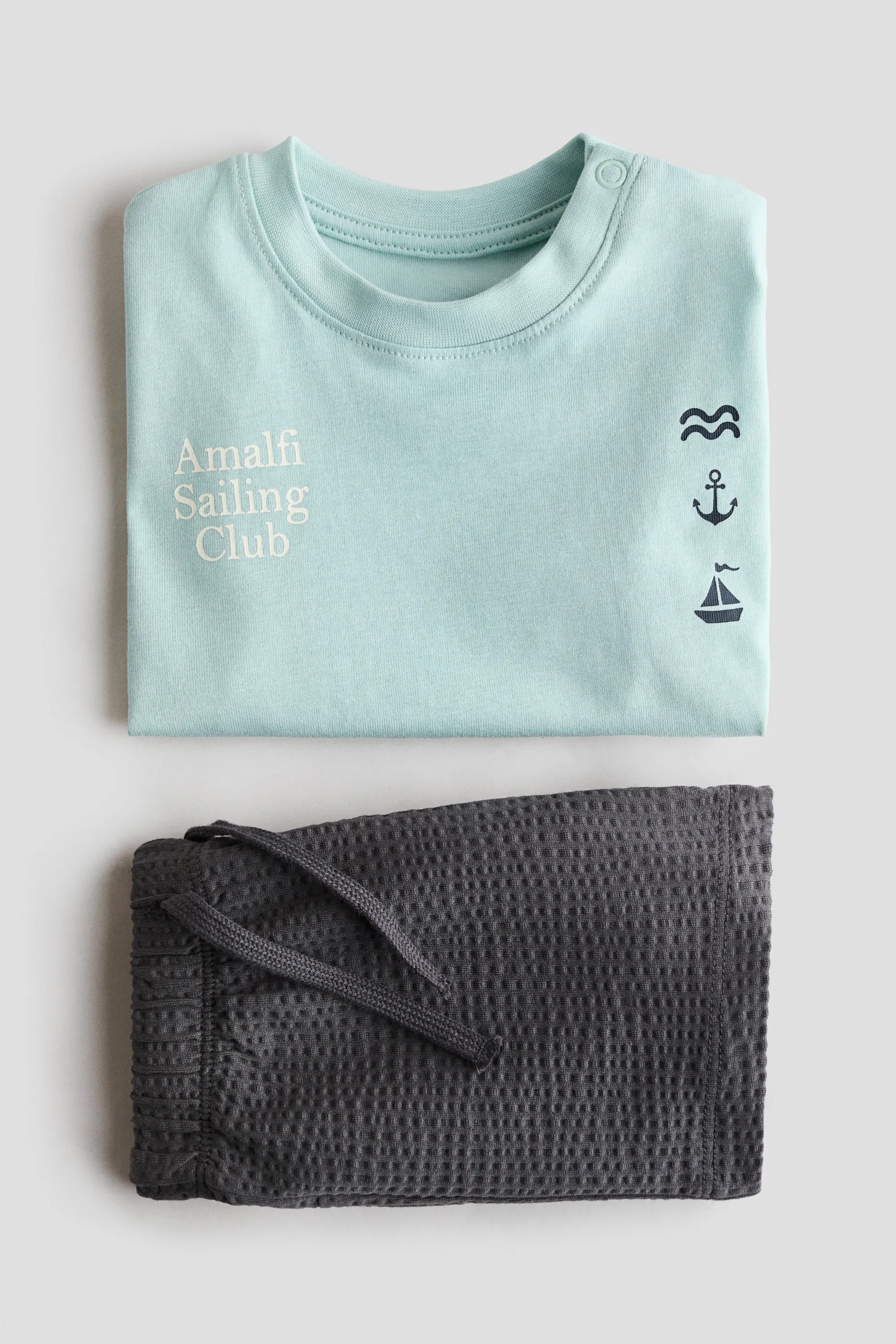 Ensemble 2 pièces en jersey de coton - Turquoise/Amalfi Sailing Club