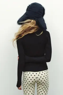 Top superposé en coton - Noir — photo 2