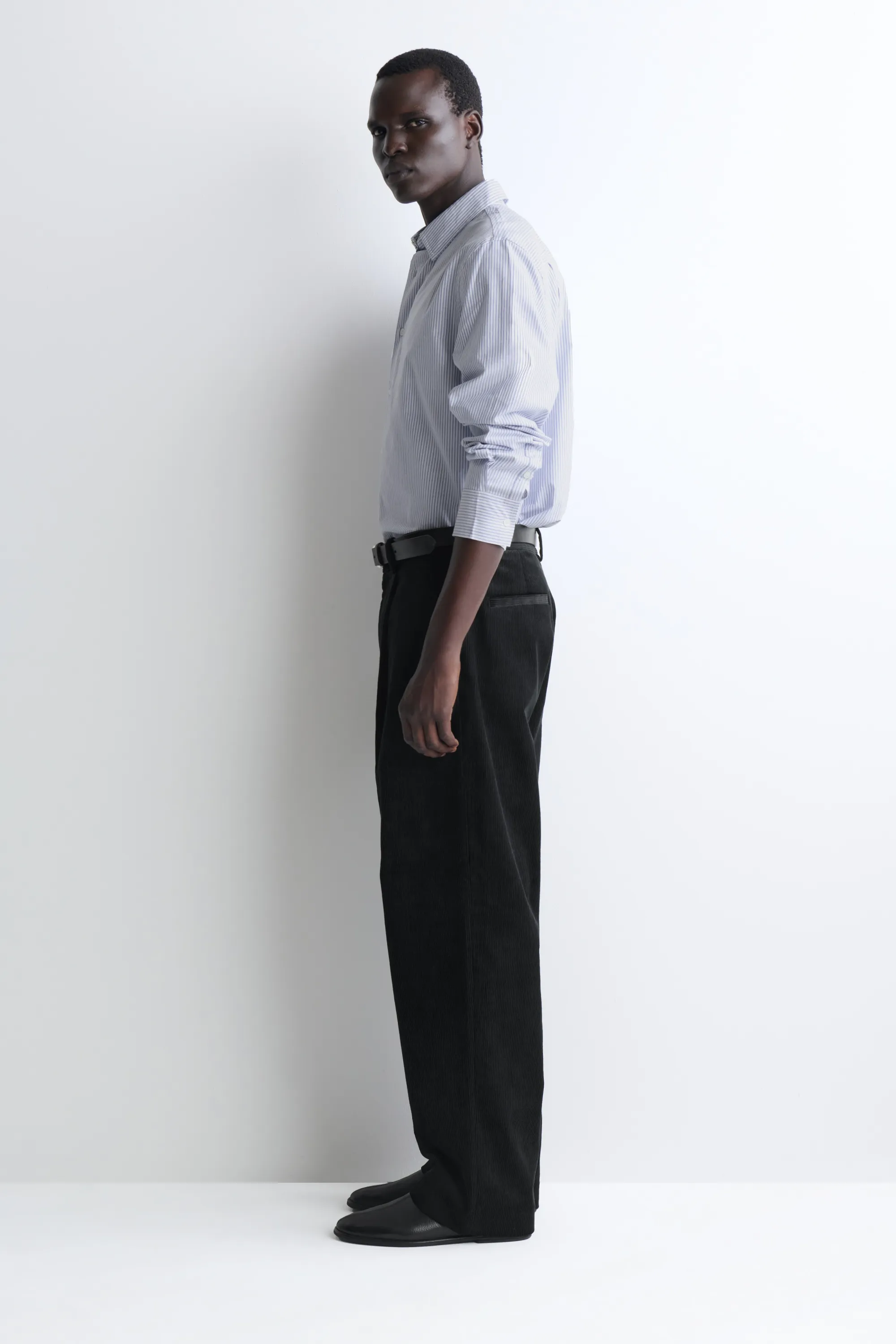 CHEMISE OXFORD EN COTON - BLEU / RAYÉ