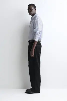 CHEMISE OXFORD EN COTON - BLEU / RAYÉ — photo 1