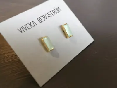 Flingan, 7*3 mm crystal earrings — photo 3