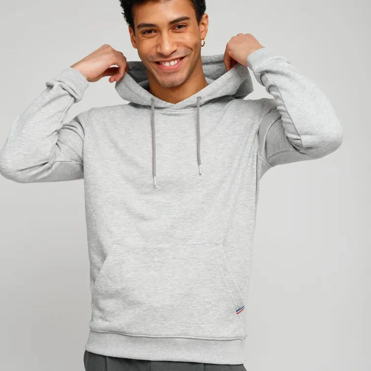 Hoodie Luc molletonné gris