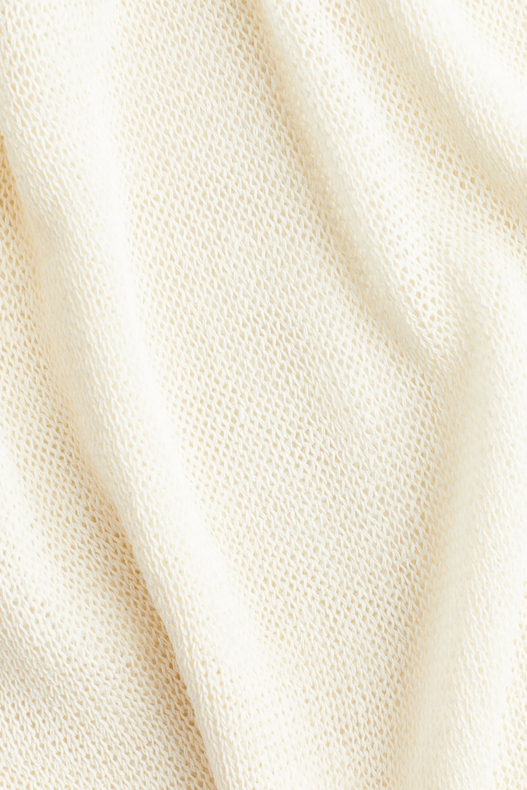 Robe en maille de soie mélangée - Crème