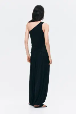 Top asymétrique ornementé - Noir — photo 2