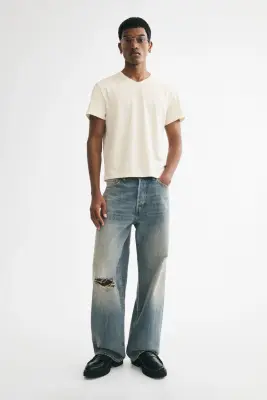 Loose Jeans - Bleu denim — photo 1