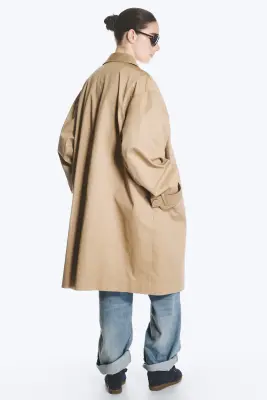 Manteau croisé décontracté - Beige — photo 3