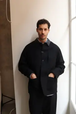Comme Des Garçons Homme – MEN’S JACKET HR-J020-051 – CHARCOAL X BLA — photo 2