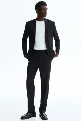 Veste Regular Fit à fermeture droite - Noir — photo 3