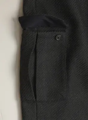 Cargo Pants in Dark Olive 100% Italian Wool — photo 4