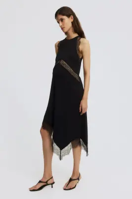 MAMA Robe avec dentelle - Noir — photo 2