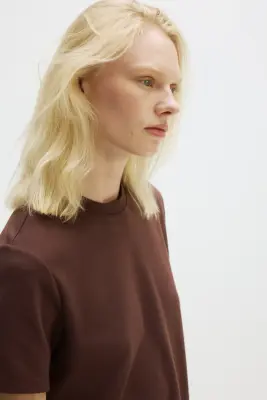 T-shirt Cooling Regular Fit - Marron foncé — photo 2