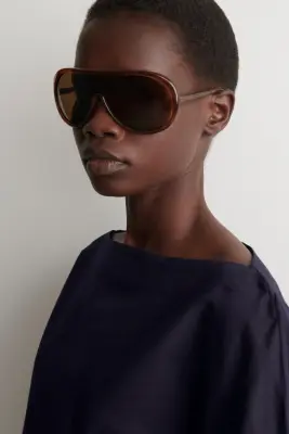 BLOUSE EN LIN À COL BATEAU - BLEU MARINE — photo 3