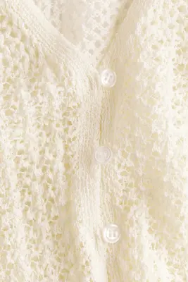 Top de plage façon crochet - Crème — photo 3
