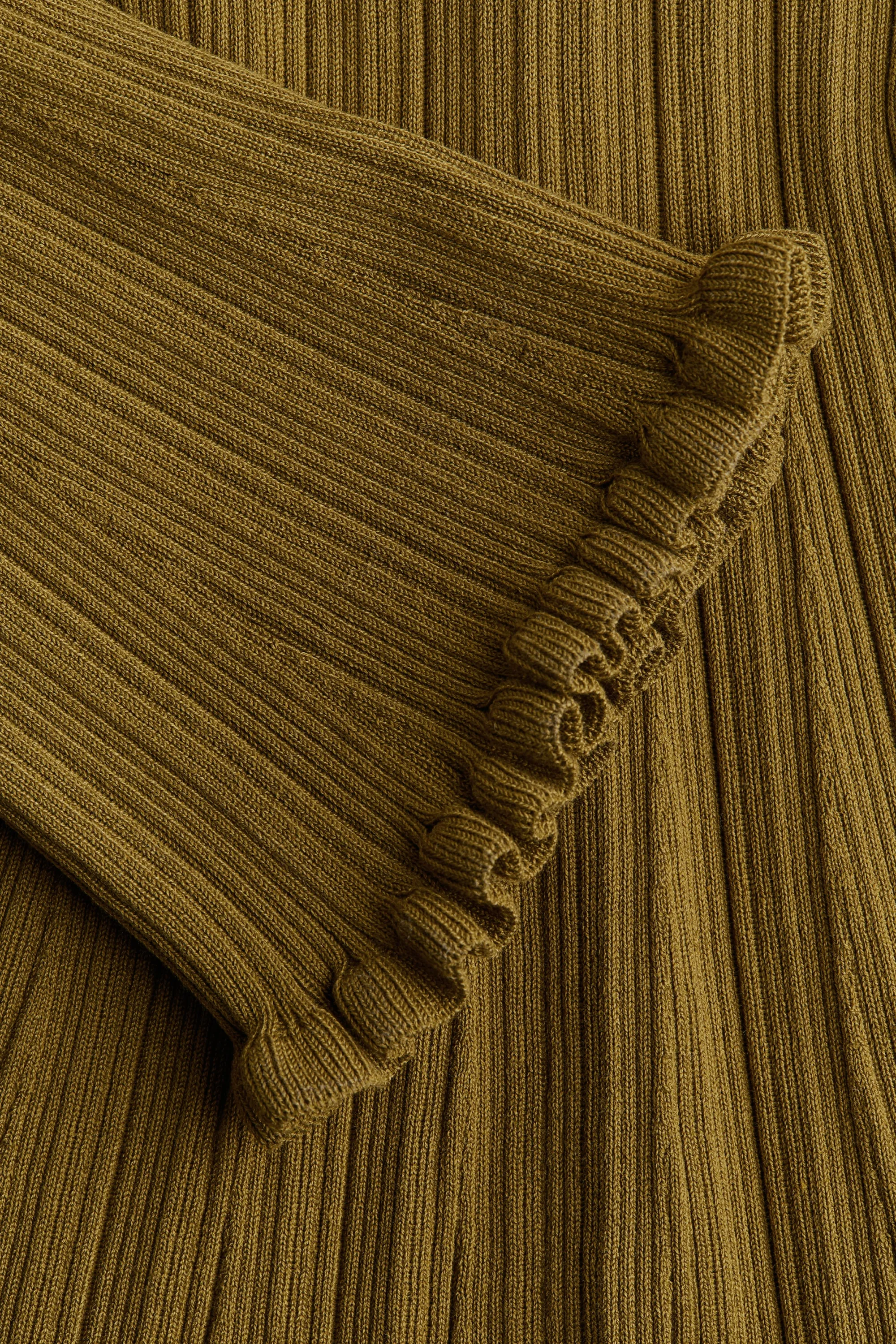 Robe évasée - Vert olive