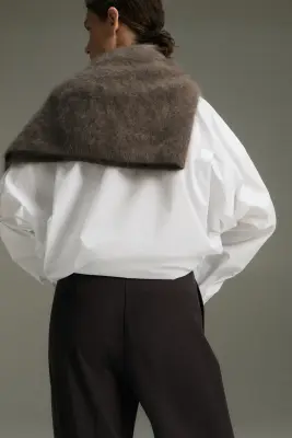 Pantalon chic à jambes larges - Marron foncé — photo 3