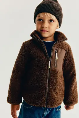 Veste en tissu Teddy bear - Marron — photo 1