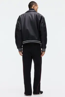 Pantalon jogger Relaxed Fit - Noir/Honda — photo 3