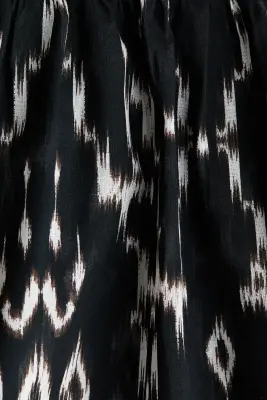 Top volanté en coton - Gris foncé/motif — photo 4