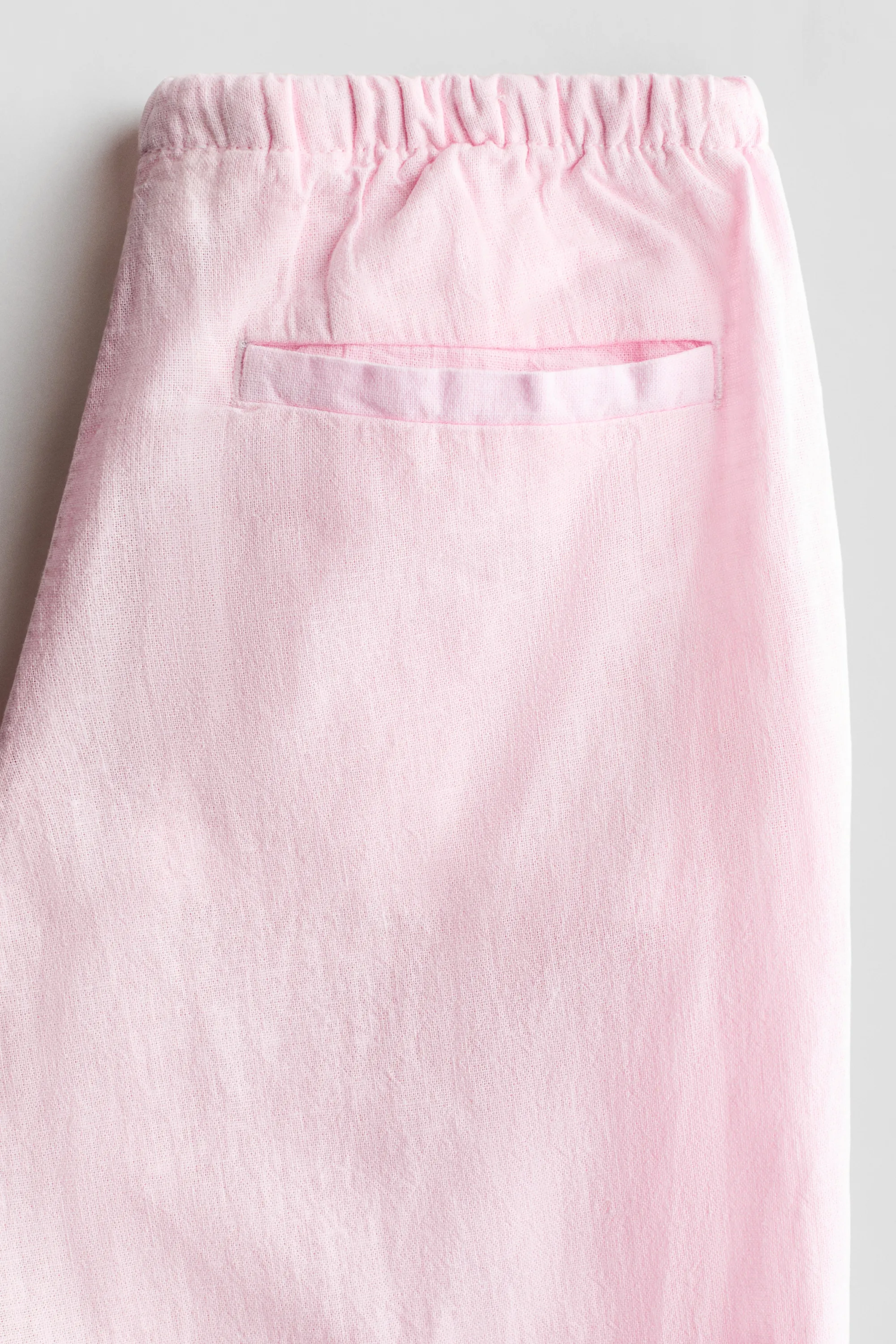 Pantalon en lin mélangé - Rose clair
