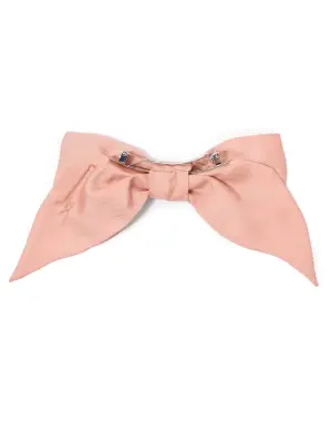 Barrette noeud en satin rose Retail price 490€ — photo 4
