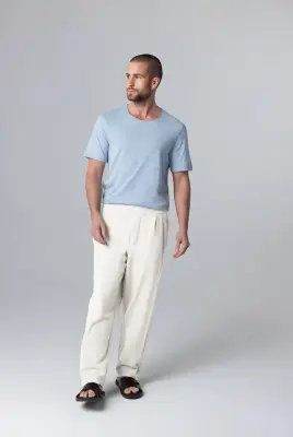 Pantalon Milk en Coton / Lin / Coton organique — photo 2