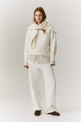 Pull oversize - Crème — photo 3