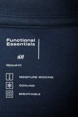 T-shirt Cooling Regular Fit - Bleu foncé — photo 4
