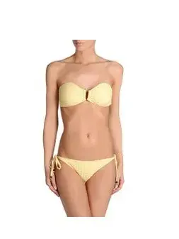 Bikini bandeau culotte ficelle jaune PUERTO VIEJO et FORMENTERA NEUF Px boutique 215€ Taille 36 — photo 2