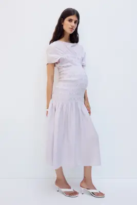 MAMA Robe à smocks - Violet clair — photo 3