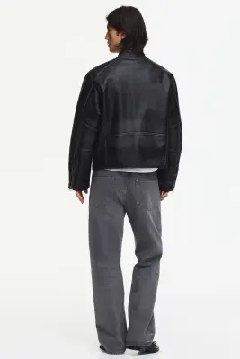 Veste racing en tissu enduit - Noir — photo 5