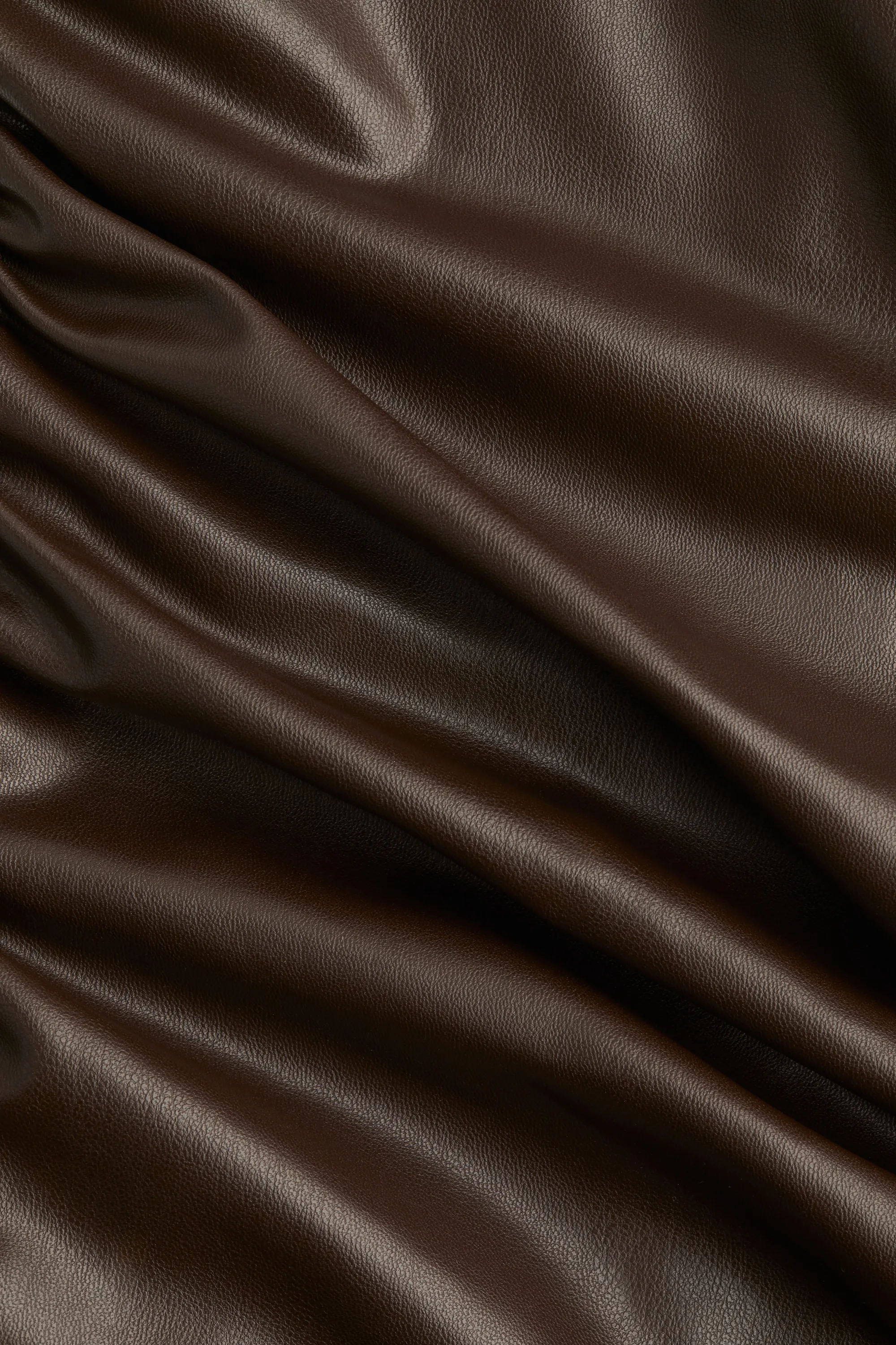 Robe en tissu enduit - Marron foncé