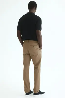 Chino Slim Fit en coton - Beige foncé — photo 2