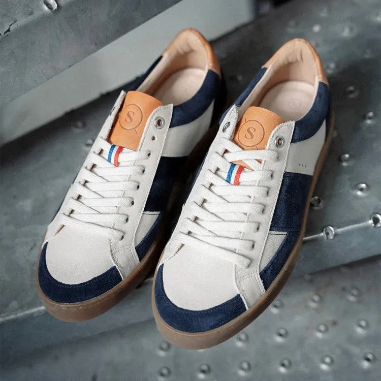 Baskets Hiba Crème Bleu
