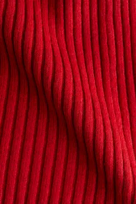 MAMA Robe en maille côtelée - Rouge — photo 4