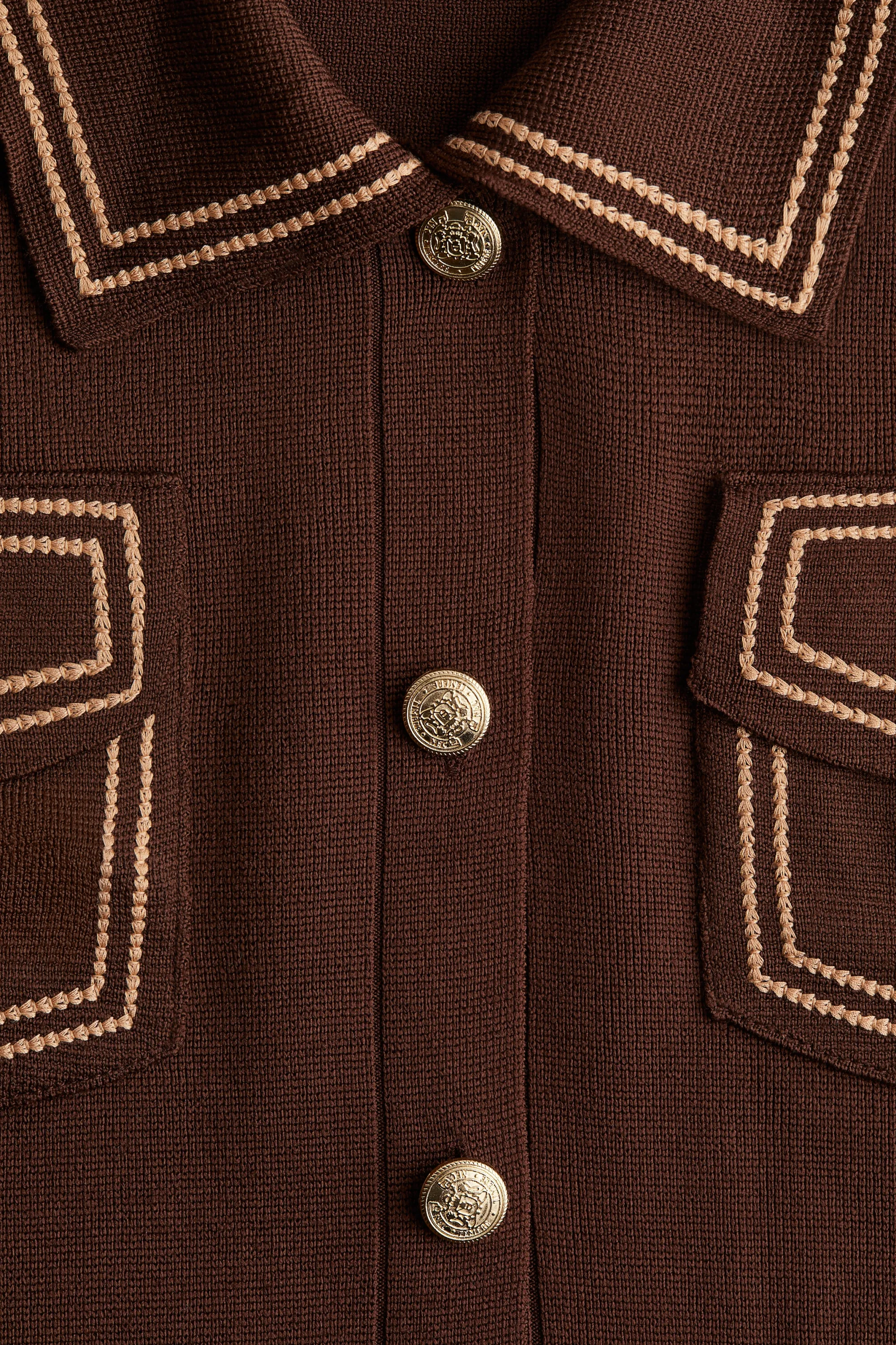 Gilet avec col - Marron