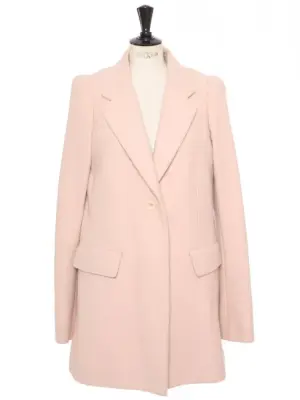 Manteau évasé en laine rose clair Prix boutique 3000€ Taille 40 — photo 1