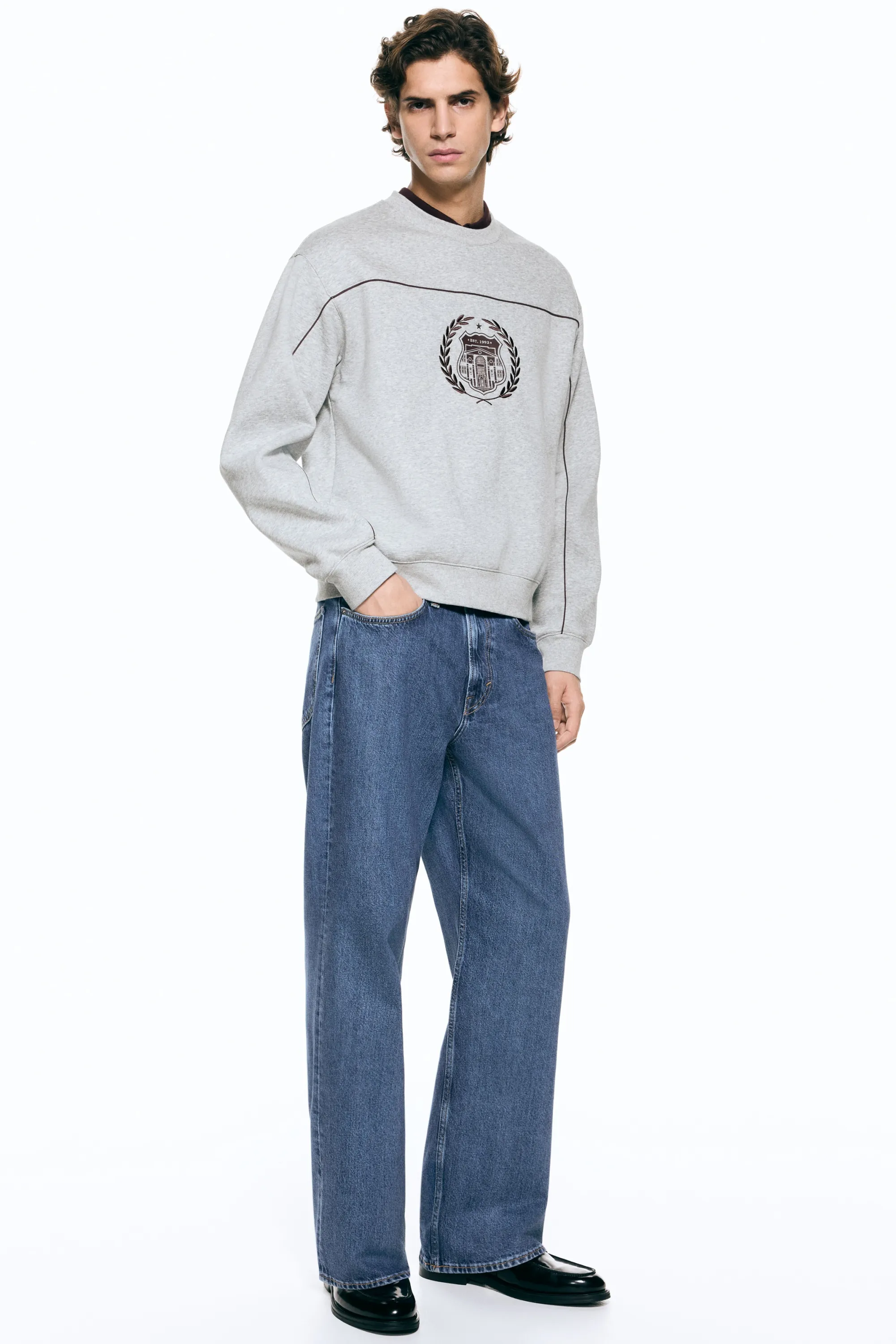 Sweat Loose Fit - Gris chiné
