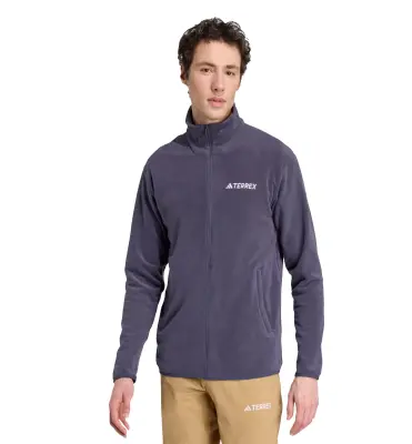 ADIDAS VESTE ZIPPEE POLAIRE Marine — photo 2