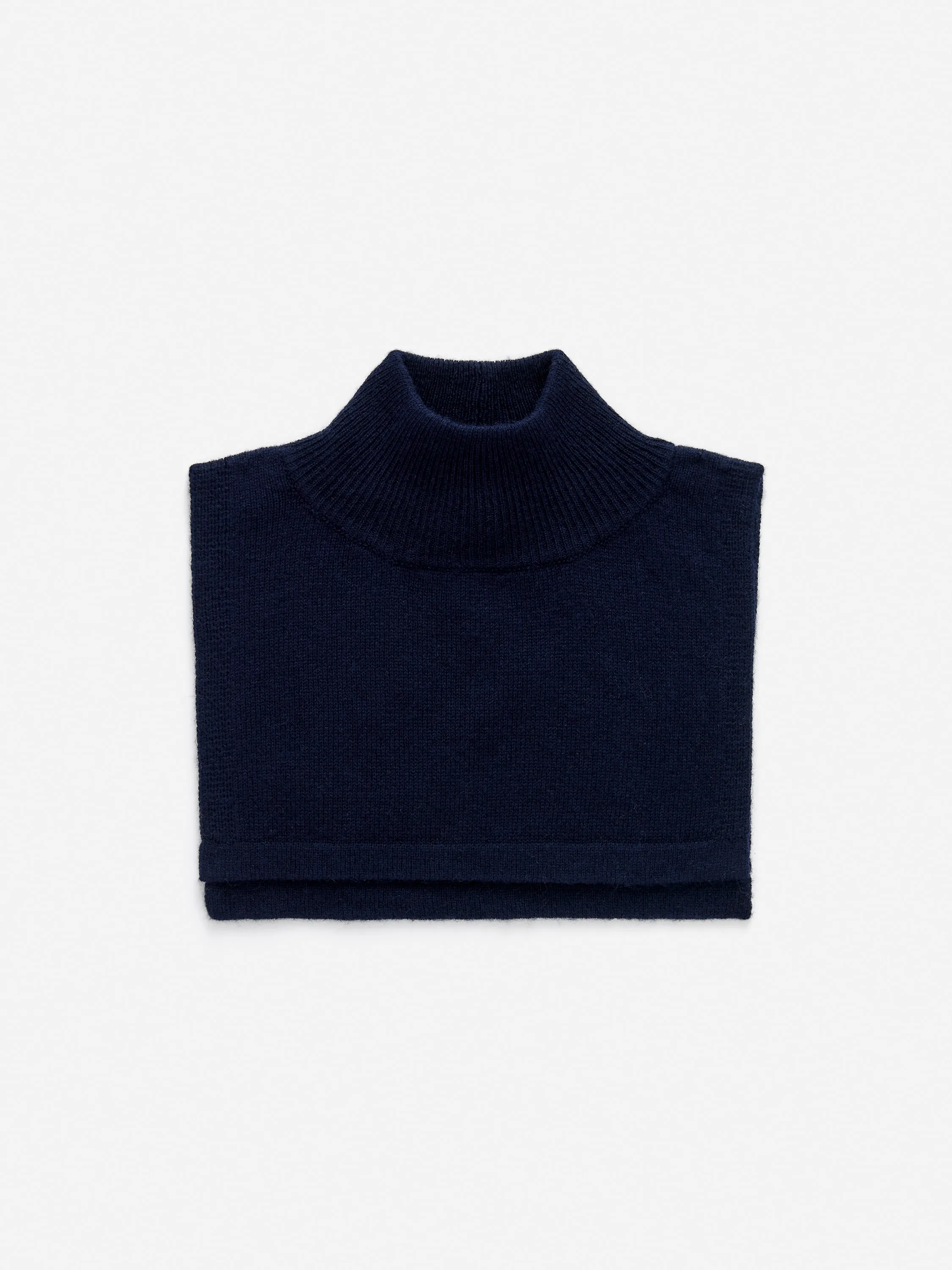 Col cheminée en laine mérinos - Bleu foncé