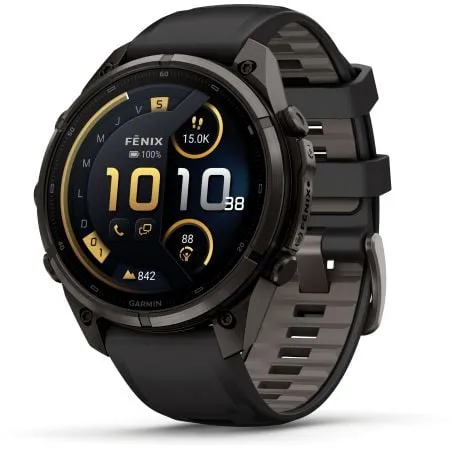 Garmin Fenix 9 Pro InReach amoled 47mm Sapphire Titane Carbon Gray DLC bracelet noir/gris galet 010-04336-11