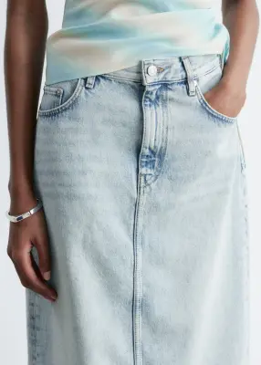 Jupe midi en jean - Bleu clair — photo 3