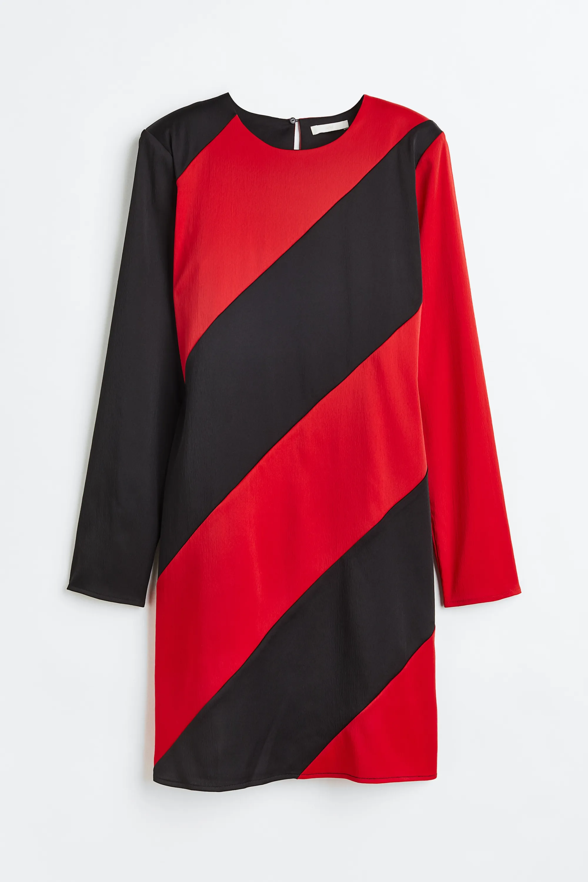 Robe froissée - Rouge/noir