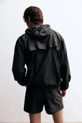 Veste de running déperlante Loose Fit - Noir — photo 3