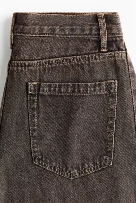 Barrel Regular Waist Jeans - Noir denim délavé — photo 5