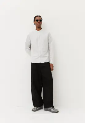 La chemise col officier - Blanc cassé — photo 5