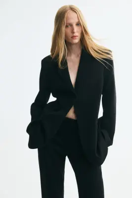Blazer oversize avec dos ouvert - Noir — photo 2