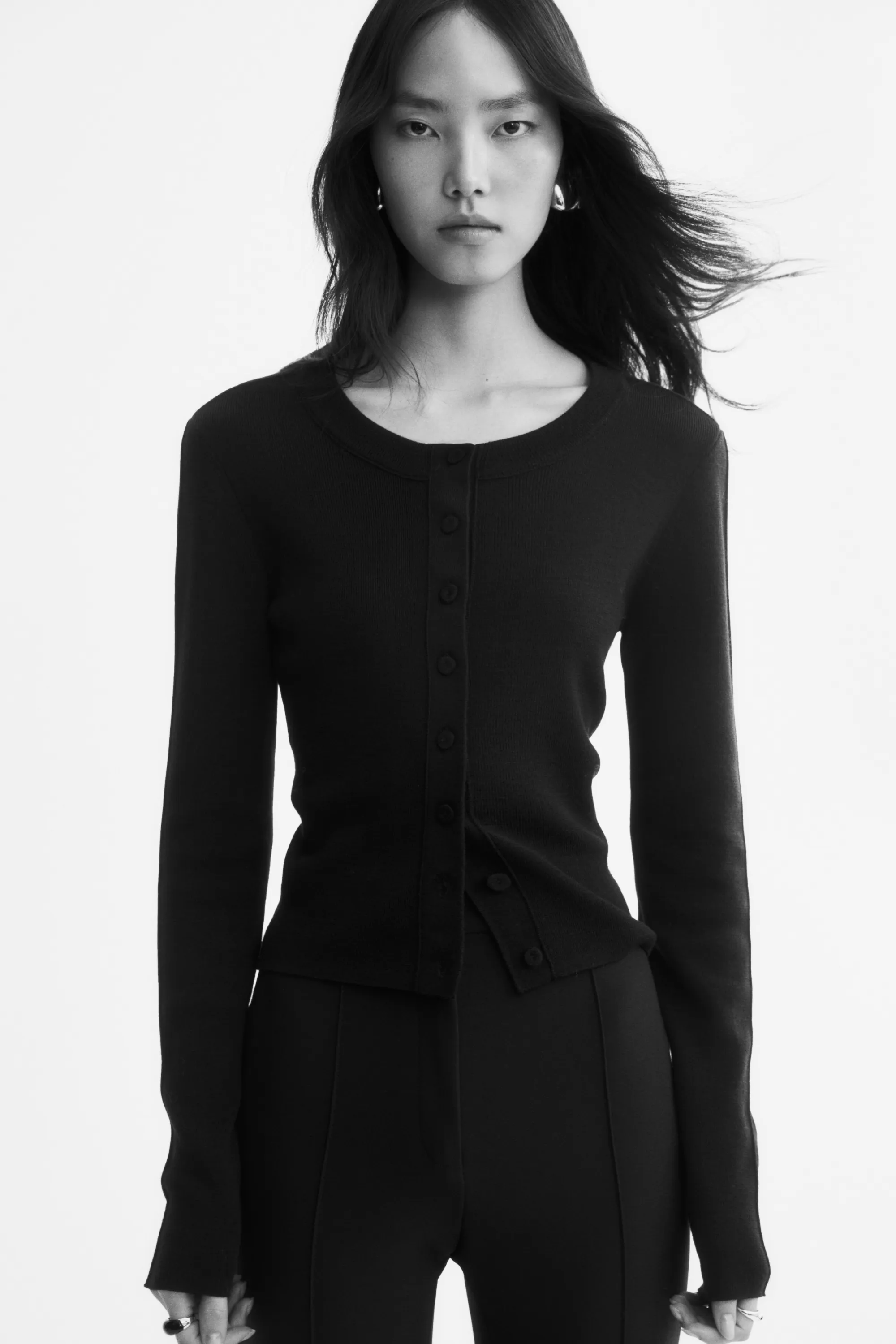 Wool cardigan - Noir