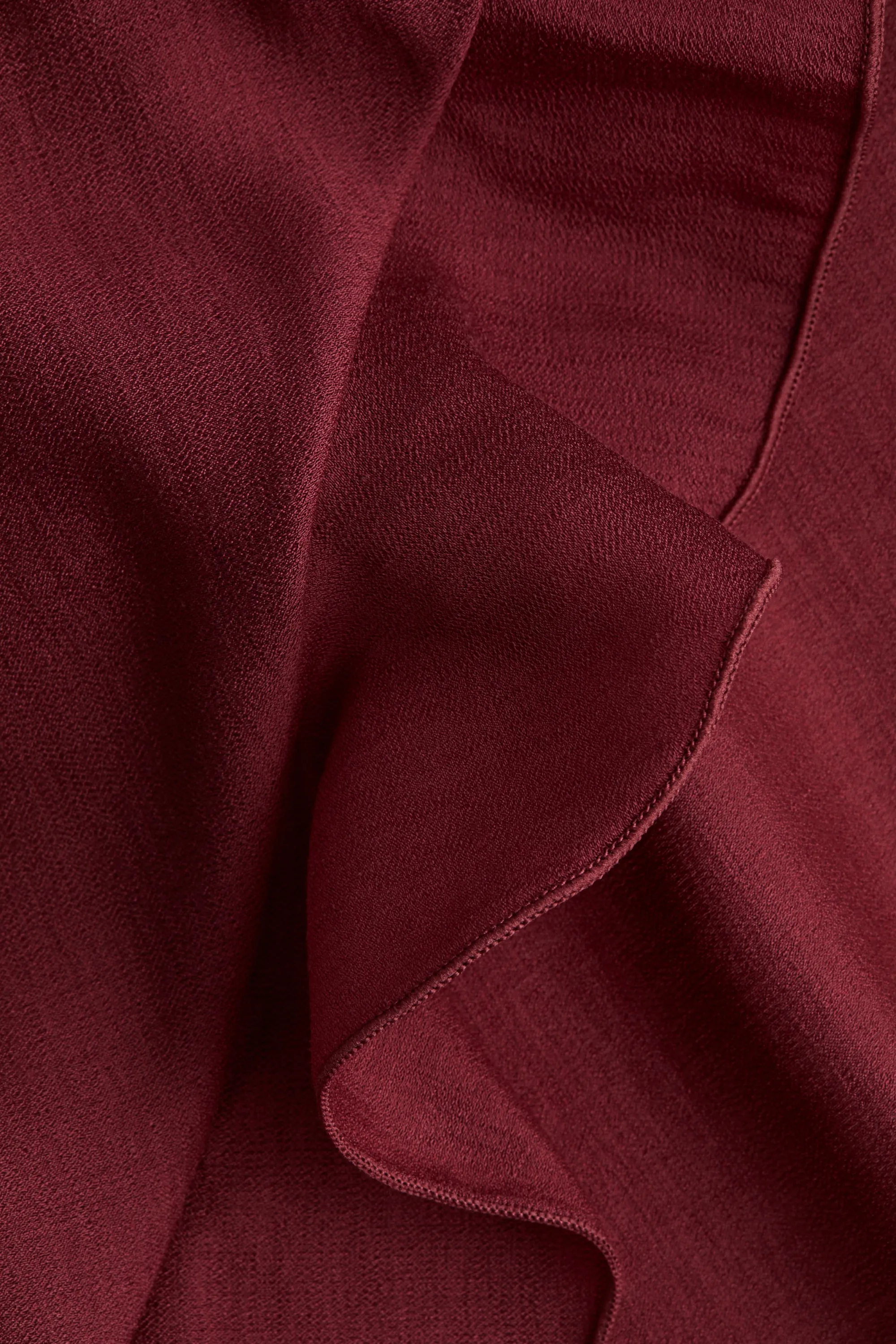 Robe maxi volantée - Bordeaux