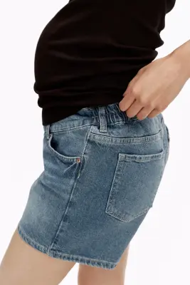 MAMA Short en denim - Bleu denim — photo 3